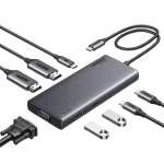 محطة إرساء يو جرين 8 في 1 بمنفذ USB C شاشة مزدوجة 4K HDMI VGA USB-C - يوجرين